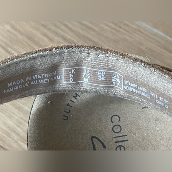 Clarks leopard print lightweight wedge sandal, 7.5 - Picture 6 of 6